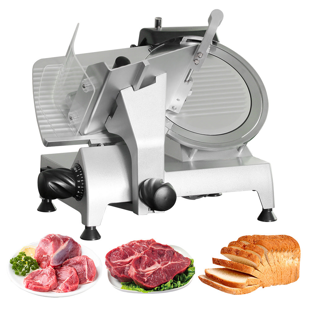 8.7" Electric Meat Slicer, 180 W, Stainless Steel, Consistent and Thin Slices